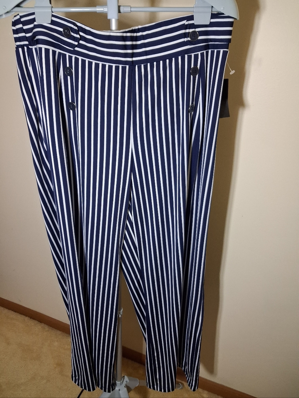 Nautical Striped Navy and White  Sailor-Inspired Pants